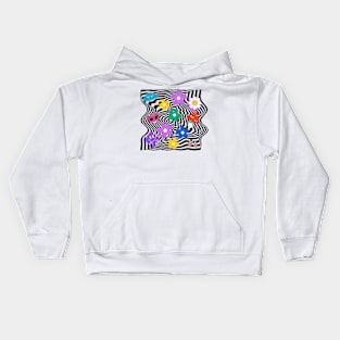 Psychedelic colorful design Kids Hoodie